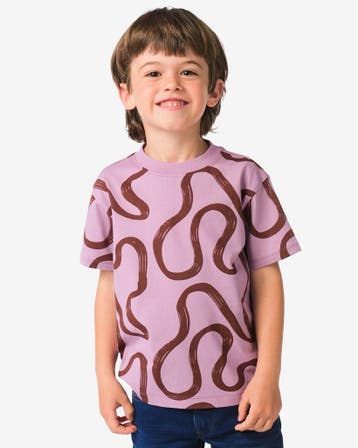 HEMA Kinder T-shirt swirl lichtpaars, Verzenden, Nieuw
