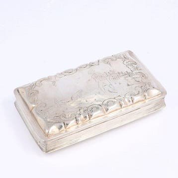 Hermanus J. van Haltern (1856) - Tabaksdoos - .833 zilver, Antiek en Kunst