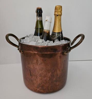 massieve 19e eeuwse handgeklonken pan - Champagne koeler -