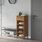 vidaXL Schoenenrek 40x36x105 cm bewerkt hout gerookt, Verzenden, Nieuw