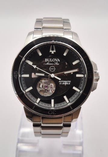 Bulova Marine Star Automatic 96A290 45mm, Staal, Staal, Verzenden, Polshorloge