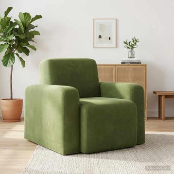 vidaXL Fauteuil Lichtgroen fluweel, Verzenden, Nieuw