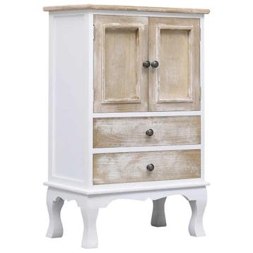vidaXL Ladekast 50x30x80 cm hout wit, Huis en Inrichting, Verzenden, Nieuw, 50 tot 100 cm, Minder dan 100 cm