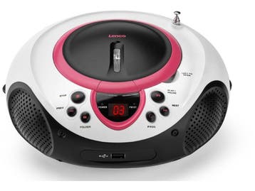 Lenco SCD-38 - Radio/cd-speler - USB - Roze, Verzenden, Zo goed als nieuw