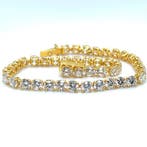 Armband - 14 karaat Geel goud - 10.55ct. tw. Diamant, Sieraden, Tassen en Uiterlijk, Nieuw