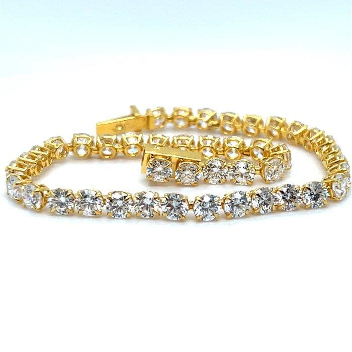 Armband - 14 karaat Geel goud - 10.55ct. tw. Diamant, Sieraden, Tassen en Uiterlijk, Armbanden