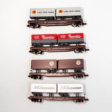 Atlas N - 3747/3750/3751/3752 - Modeltrein goederenwagon (4), Nieuw