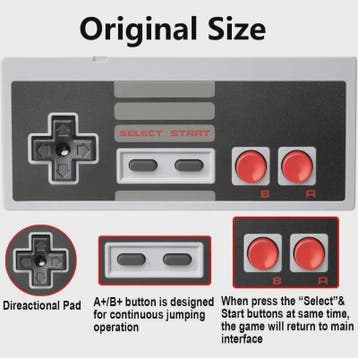 Retro NES Controller - Klassieke 8-bit Gamepad voor Nintendo, Verzenden, Nieuw