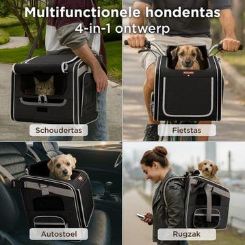 2dekans | Trevopet® Hondenfietsmand - 4-in-1 Fietsmand Hond,, Ophalen of Verzenden, Zo goed als nieuw, TrevoPet