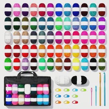 DIY Textile Set77 Piece Crochet Hook Set With 62 Mixed Colo, Hobby en Vrije tijd, Verzenden, Nieuw