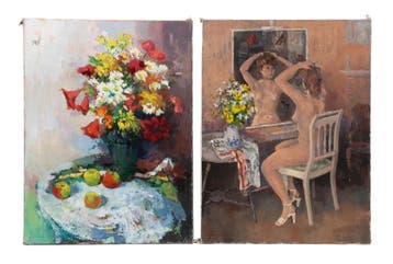 Schilderij: Jan van den Hurk (1917-2002) (2x), Ophalen