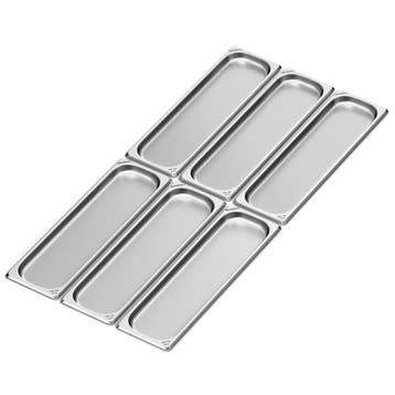GGM Gastro | (6 stuks) RVS bakjes GN 2/4 - | GBH2420-6, Verzenden
