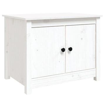 Houten Salontafel 4 Vakken | Wit | Laatste Stuk!, Huis en Inrichting, Tafels | Salontafels, Minder dan 50 cm, 50 tot 100 cm, Rustiek