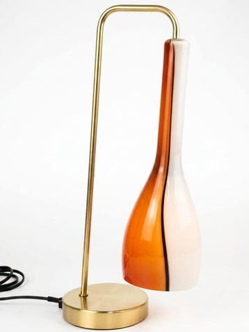 Tafellamp - Muranoglas - Murano messinglamp