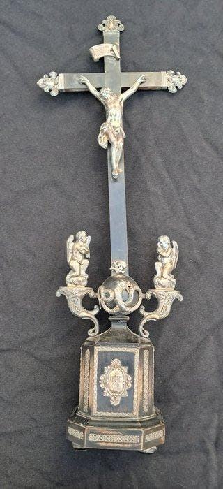 Napoleon III stijl Kruis - hout, zilver - 1850-1900 -