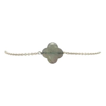 Witgouden armband labradoriet 20.5 cm 18 karaat, Verzenden, Zo goed als nieuw, Goud
