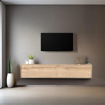 Massief Eiken TV Meubel | Op Maat Gemaakt, Verzenden, Nieuw, Eikenhout
