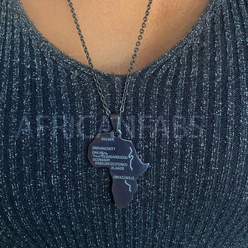 Ketting / halsketting / hanger - Afrikaans continent groot -, Ophalen of Verzenden, Nieuw