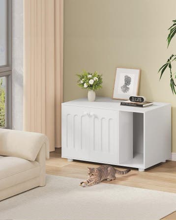 Stijlvolle Katten Toiletkast met Deur en Divider - Modern De, Verzenden, Nieuw