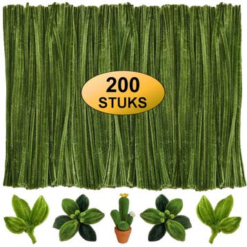 Fako Bijoux - 200 Mosgroene Pijpenragers - Set van 200 Stuks, Verzenden, Nieuw