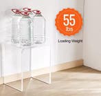 Transparante U-vorm acryl bijzettafel – 46 cm hoog, Huis en Inrichting, Tafels | Bijzettafels, Verzenden, Nieuw