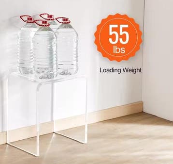 Transparante U-vorm acryl bijzettafel – 46 cm hoog, Huis en Inrichting, Tafels | Bijzettafels, Verzenden, Nieuw