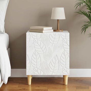 vidaXL Nachtkastje Wit 43 x 34,5 x 50 cm Bewerkt hout, Minder dan 45 cm, Verzenden, Nieuw, Minder dan 55 cm