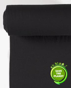 Boordstof Zwart 100% gerecycled, Nieuw, Zwart