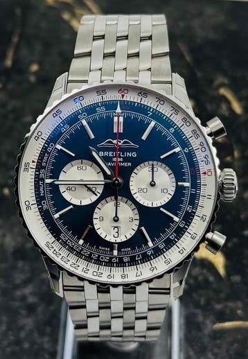 Breitling Navitimer B01 Chronograph 46mm - Blue Dial New, Staal, Staal, Breitling, Polshorloge