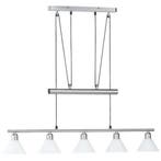LED Hanglamp 5-lichts Trion Stomun - Mat Nikkel Aluminium, E, Ophalen of Verzenden, Nieuw