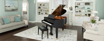 Yamaha GB1PE SC3 Vleugel met SIlent Systeem -Zwart Hoogglans, Zwart, Nieuw, Ophalen of Verzenden, Hoogglans