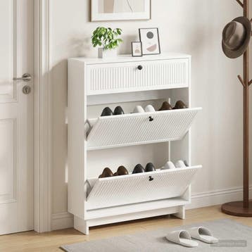 vidaXL Schoenenkast EDE 78 x 24 x 103 cm Bewerkt hout, Verzenden, Nieuw