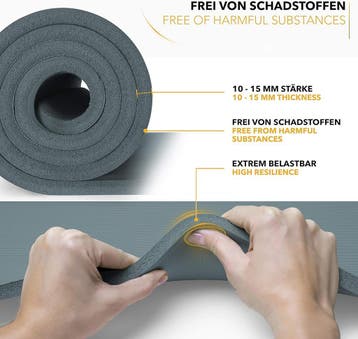 Yogamat - Fitness mat - Sportmat - Yoga mat extra dik - Donk, Verzenden, Zo goed als nieuw