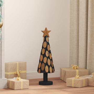 vidaXL Kerstboom met standaard Bruin 61 cm Massief teakhout, Verzenden, Nieuw