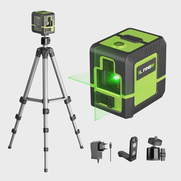 Lfine Groene Laserwaterpas met 2 Lijnen (Horizontaal/Vertica, Verzenden, Nieuw