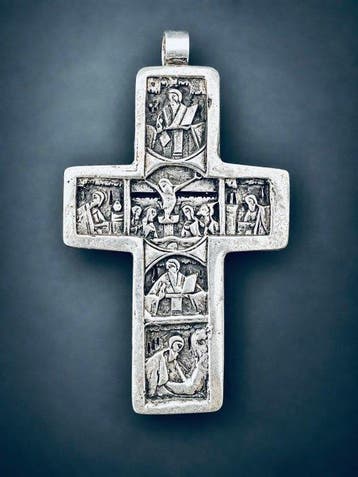 Kruis - .875 (84 Zolotniki) zilver - 1750-1800 - orthodox