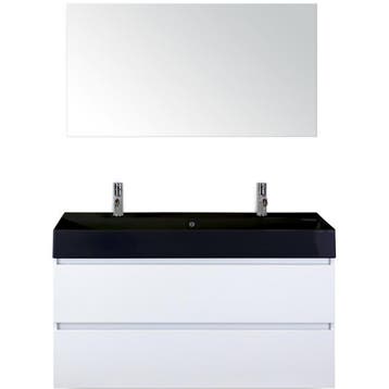 Maxx XL Badmeubelset 120 cm - Wit Hoogglans - Wastafel Kube, Ophalen of Verzenden, Nieuw