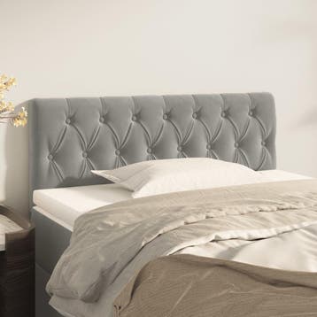Bedbord 90cm fluweel lichtgrijs | retourdeal 50% korting, Huis en Inrichting, Verstelbaar, 90 cm, Eenpersoons, Klassiek
