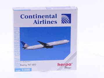 Schaal 1:500 Herpa 512381 Continental Airlines Boeing 767..., Ophalen of Verzenden, Gebruikt