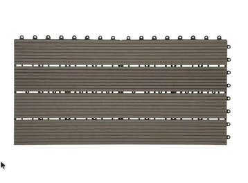 Set van 6 WPC Terrastegels 30×60 cm – Plug-in  en amp, Verzenden, Nieuw