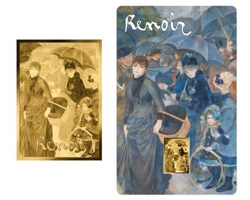 Renoir - De Paraplus | 24 karaat Gouden Munt Coincard, Verzenden
