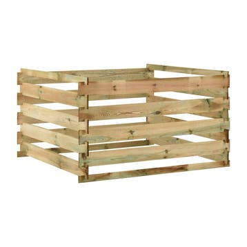 vidaXL Tuincompostbak gelat 120x120x70 cm geïmpregneerd, Tuin en Terras, Verzenden, Nieuw