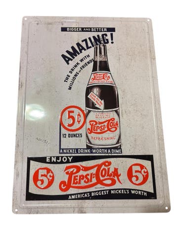 Pepsi Cola - metalen wandplaat collectie, Ophalen of Verzenden, Nieuw, Reclamebord