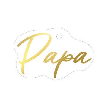 10x Cadeaulabel PAPA goudfolie (Per 10 Stuks, Cadeaulabels), Ophalen of Verzenden, Nieuw