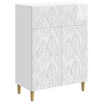 vidaXL Dressoir Hoogglans Wit 66 x 34,5 x 90 cm Bewerkt hout, Verzenden, Nieuw, Overige houtsoorten, Minder dan 50 cm