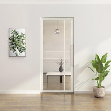 Stalen taatsdeur - Wit - 6 Vlaks - Helder glas - Luxe design, 80 tot 100 cm, Overige typen, Nieuw, Metaal
