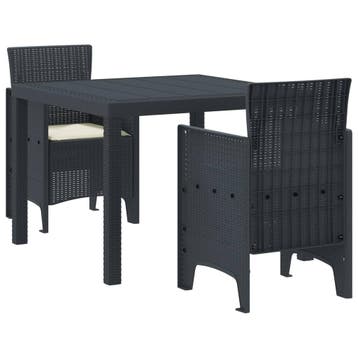 vidaXL 3 st Antraciet, Verzenden, Nieuw, 3 zitplaatsen