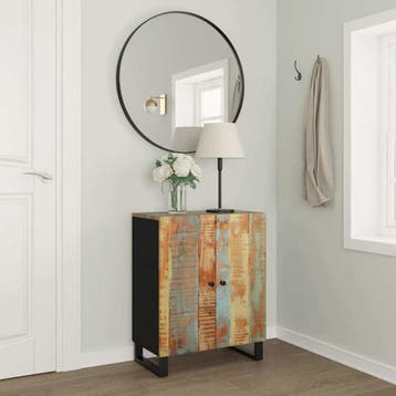 vidaXL Dressoir 60x33x75 cm massief gerecycled hout, Verzenden, Nieuw, Overige houtsoorten, Minder dan 50 cm