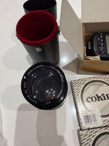 Praktica, Nikon, Tamron, Cokin SB -26 flash + 4,5/80-200mm e, Nieuw