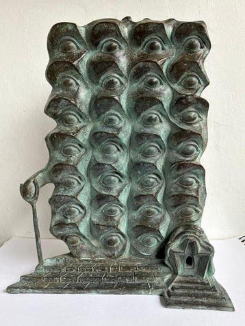 Salvador Dali (1904-1989) - sculptuur, Edificio Ojos - 32 cm, Antiek en Kunst